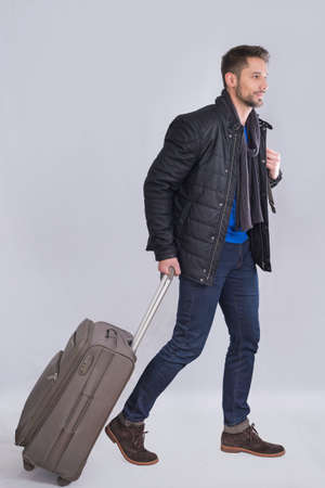 Passenger carrying a baggageの写真素材