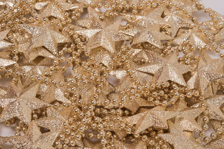 Golden stars decorationの写真素材