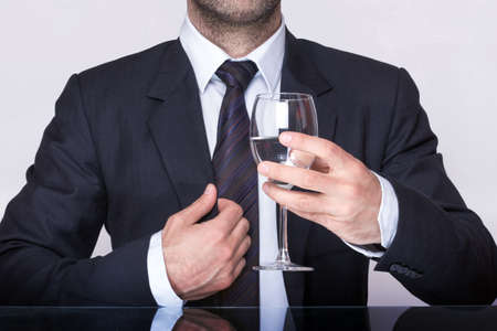 Man drinking waterの写真素材