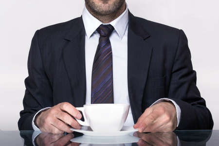 Man drinking coffeeの写真素材