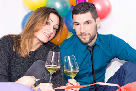 Couple celebratingの写真素材