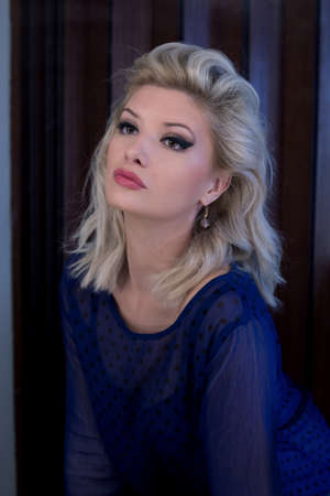 Beautiful blonde girlの写真素材