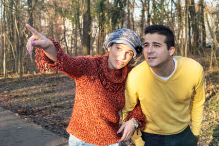 Couple in natureの写真素材