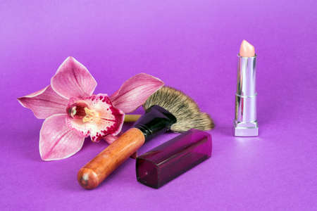 Makeup and an orchid