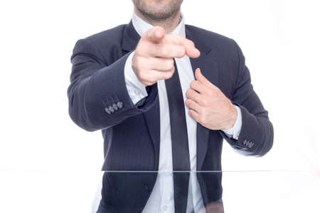 Businessman pointing at youの写真素材
