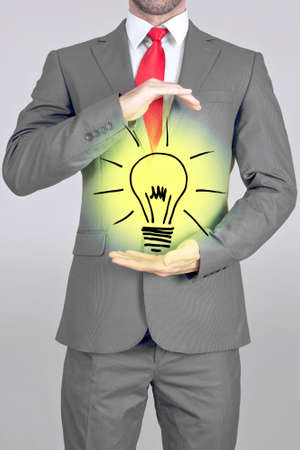 Man with an ideaの写真素材