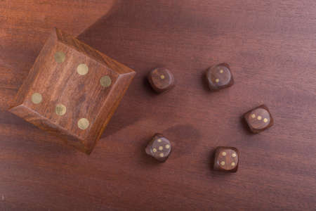 Wooden dicesの写真素材
