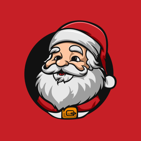 Cute santa claus character esport mascotのイラスト素材