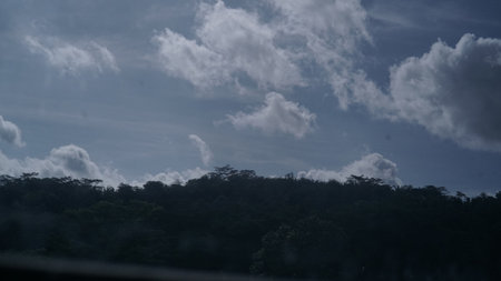 Clouds and blue sky in the morning at Khao Yai National Park, Thailand.の写真素材