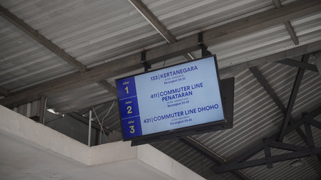 A sign at Bangkok International Airport in Thailand.の写真素材