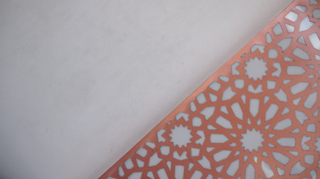 Arabic motifs on the walls of the mosque in the city of Cordoba.の写真素材