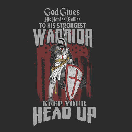 knight templar veteran soldier illustration vectorのイラスト素材