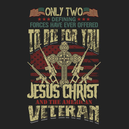 american veteran soldier jesus christ illustration vectorのイラスト素材