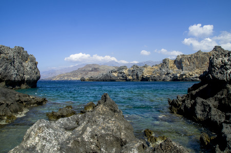 Skinaria sea with the rock near the sea, amazing landscapeの写真素材