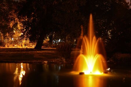 fountain by night 3の写真素材