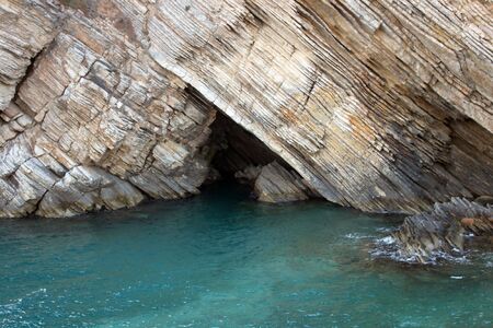 this is a small sea cave in Adriatic sea.の写真素材
