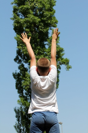 I just want to grow big.....の写真素材