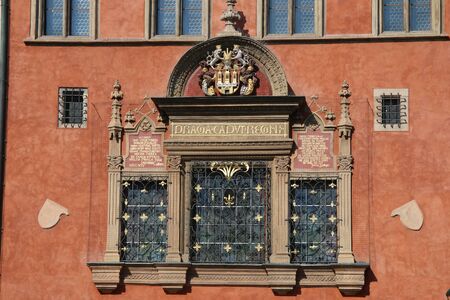 Part of decoration on old Town Hall in Prague, Czech Republicの写真素材