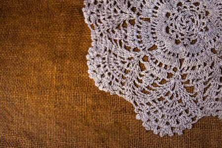 natural linen textile texture for the backgroundの写真素材