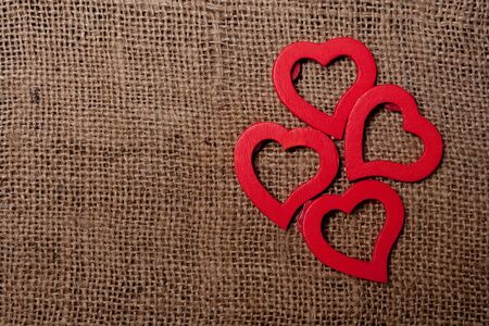 Hearts oh the textileの写真素材