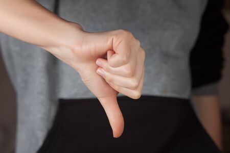 finger downの写真素材