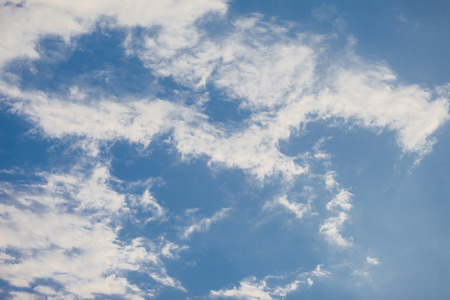 Sunshine clouds sky during morning background. Blue,white pastel heaven,softの写真素材