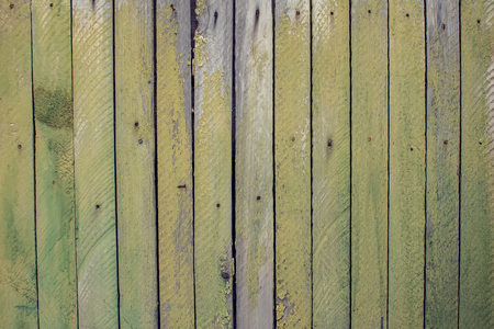 Green old wood vertical wall background or texture.の写真素材