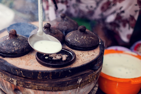 Vietnamese small rice pancake - Traditional food at the middle of Vietnamの写真素材