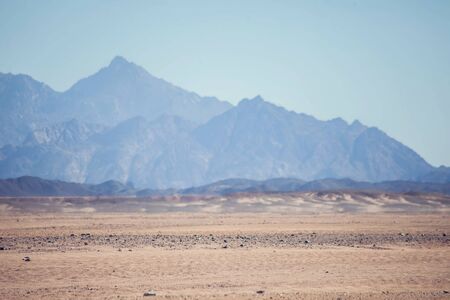Nature of Egypt. Mountains and sky in the desert.の写真素材