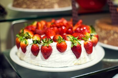 Dessert Sweets on banquet table. Rows of tasty looking desserts in beautiful arrangements hotel Hurghada, Egyptの写真素材