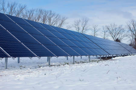 Power solar panels, alternative clean green energy concept. Environmental protectionの写真素材