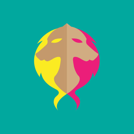 Honestly, I myself don't even know what this logo means. I just made it to my inspiration, and formed three objects.  Two fox heads, two tails, and a mushroom-shaped mask.のイラスト素材