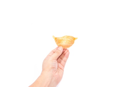 hand holds swiftlet nestの写真素材