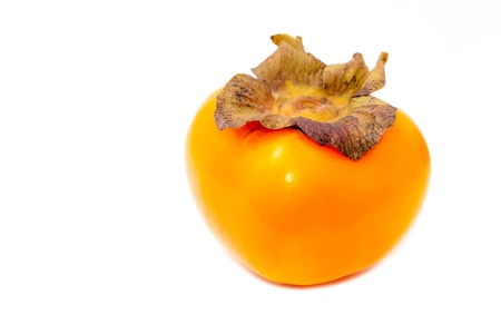 Persimmon isolated on whiteの写真素材