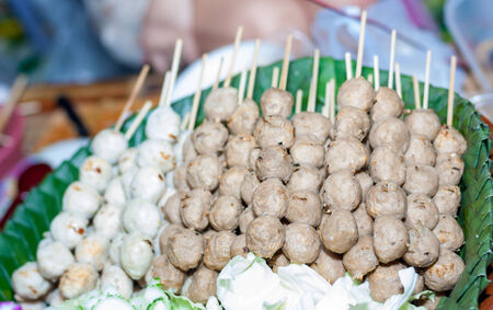 grilled meat ballの写真素材