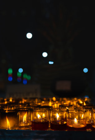 Light a candle to prayの写真素材