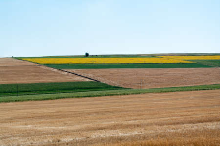 Arable agricultural areas and agricultural lands.の写真素材