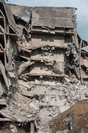 Dangerous destroyed buildingの写真素材