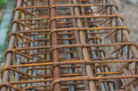 Steel rebar perspective