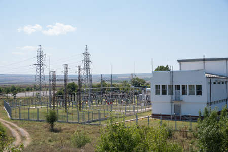 Power distribution substationの写真素材