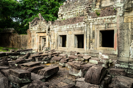 Ruins in Angkor Wat, Siem Reap, Cambodiaの写真素材