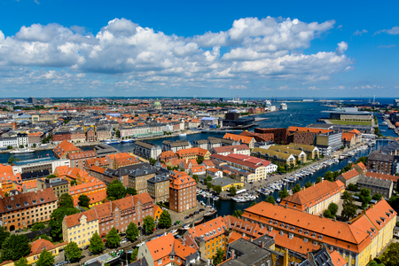 Aerial view of Copenhagen, Denmark.の写真素材