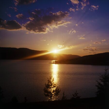 Dream mountain sunset の写真素材