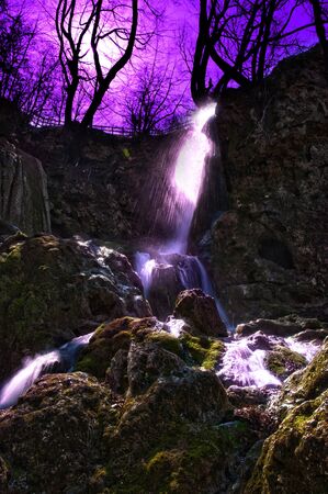 Blue waterfallの写真素材