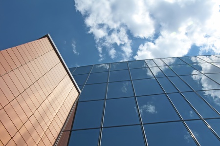 Office building on a background of the blue skyの写真素材