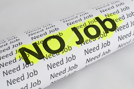 No Job conception.Text No Job written on paperの写真素材