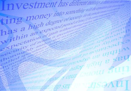 Investments conception blue backgroundの写真素材