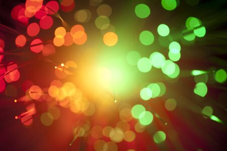 Abstract background blurry lights from optic fibers