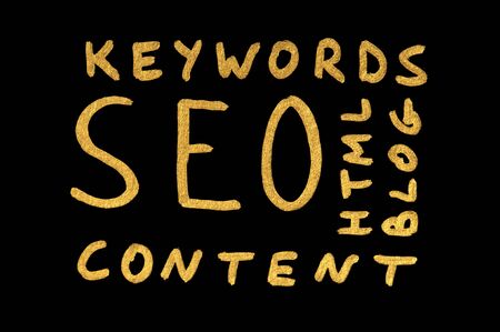 Word SEO. Search engine optimization conceptionの写真素材