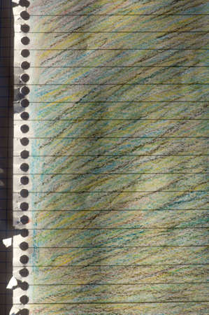 Background of pastel colors background. Sheet of paper with rows
